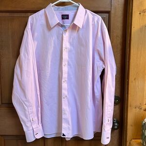 UNTUCKit Men's Wrinkle-Free Douro Pink/White Stripe Shirt Size XX-Large